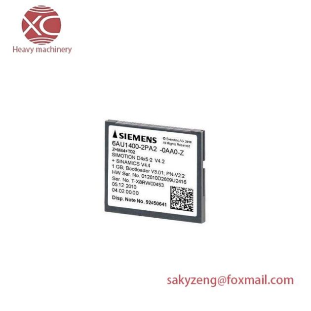 SIEMENS 6AU1400-2PA02-0AA0 1 GB Compact Flash Card for Industrial Control Systems
