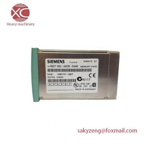 SIEMENS 6ES7952-1AK00-0AA0: High-Performance RAM Memory Card for Industrial Automation