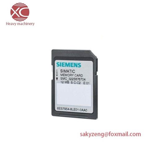 SIEMENS 6ES7954-8LE03-0AA0 Micro Memory Card, Designed for Precision Control Solutions
