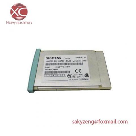 Siemens 6ES7 952-0AF00-0AA0 | 4MB RAM Memory Card, Industrial Control Applications