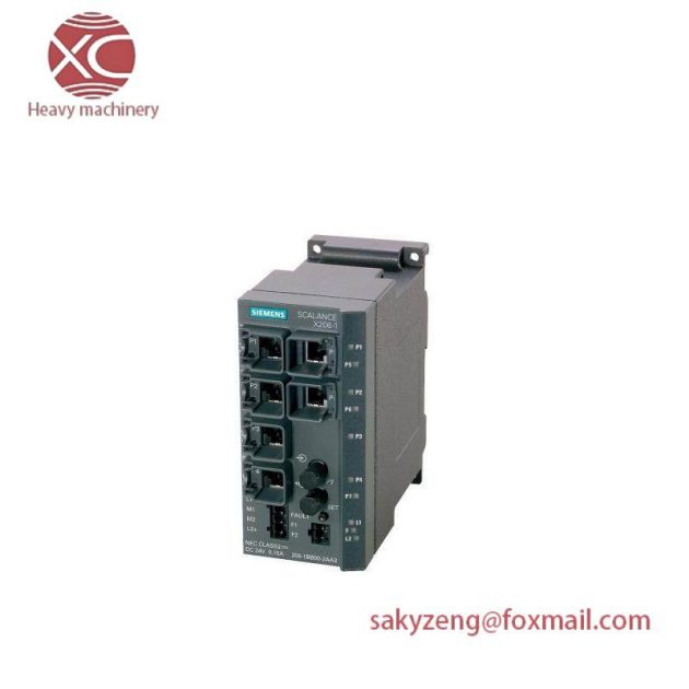 Siemens SCALANCE X206-1 Managed Industrial Ethernet Switch, 6x 10/100Mbps RJ45 Ports
