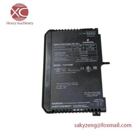 Emerson DeltaV KJ1501X1-BC3 Power Supply; Manufacturer: Emerson