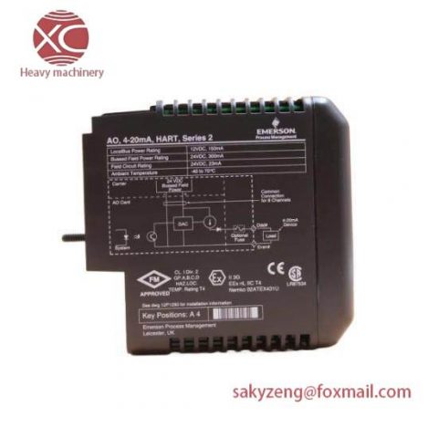 Emerson DeltaV VE4005S2B1 Analog Output Card: Precision Control Module for Industry