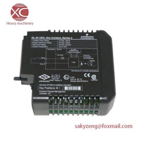 EMERSON KJ3201X1-BA1 12P253X52: Discrete Input Card for Industrial Control Solutions
