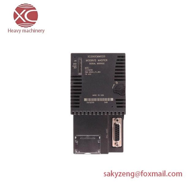 GE IC200CMM020: Modbus Master Module, Enhancing Industrial Automation Efficiency