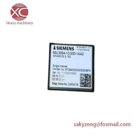 Siemens 6SL3 Series Compact Flash Card 6SL3054-1CG00-1AA0: Industry Control Module