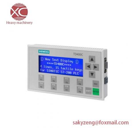 SIEMENS 6AV6-640-0AA00-0AX0 TD400C Text Display, Advanced HMI Solution for Industry 4.0