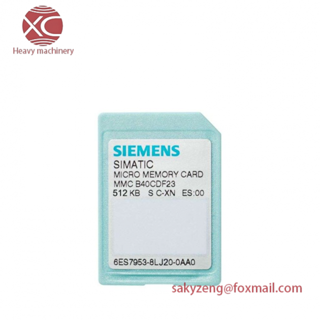 SIEMENS 6ES7953-8LJ20-0AA0 S7 Micro Memory Card - Advanced Data Storage Solution for Industrial Automation