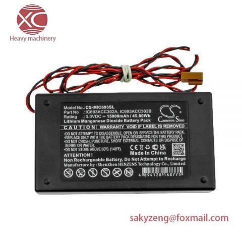 GE IC693ACC302A: Advanced Auxiliary Battery Module, Designed for Industrial Control Systems